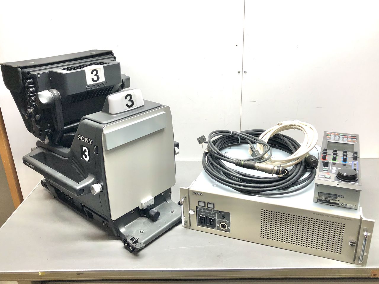 SONY HDC-1000 HDCU-1000 HDVF-EL100 RCP-751 マルチフォーマットスタジオカメラ セット